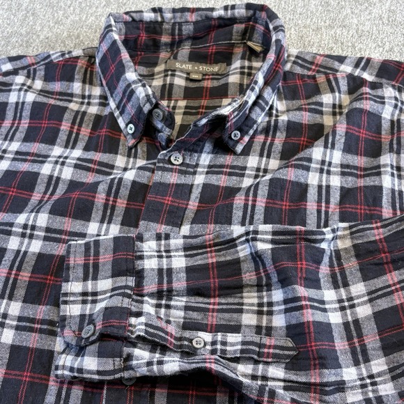 Slate & Stone Plaid Flannel Shirt Men's XXL Button Up Casual Classic - Picture 1 of 10